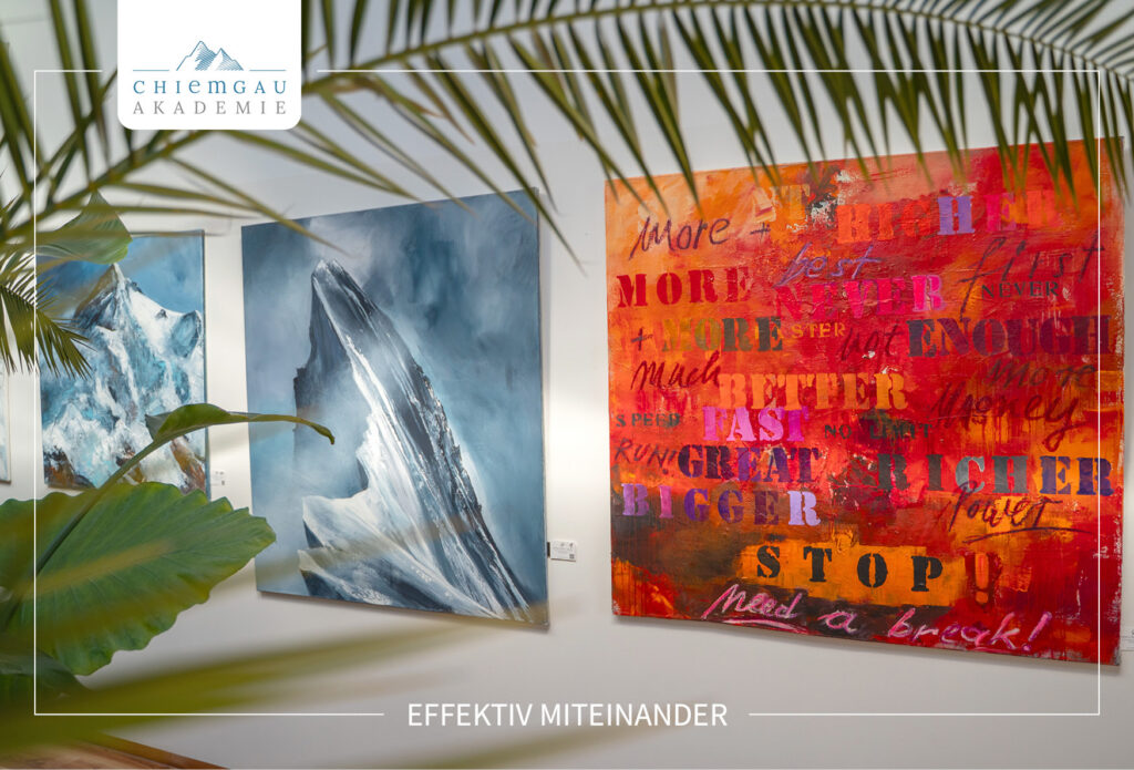 Kunstausstellung Gabriele Prentl Berge und Schrift